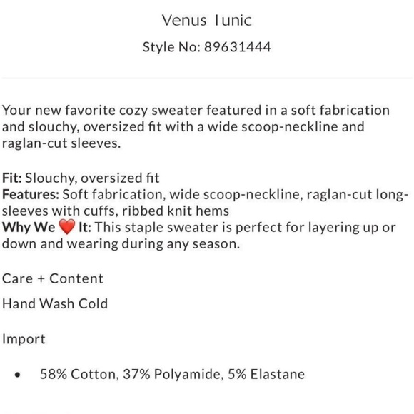 Free People Venus chunky Knit Tunic Sweater contrast trim cream oversized - Picture 9 of 10